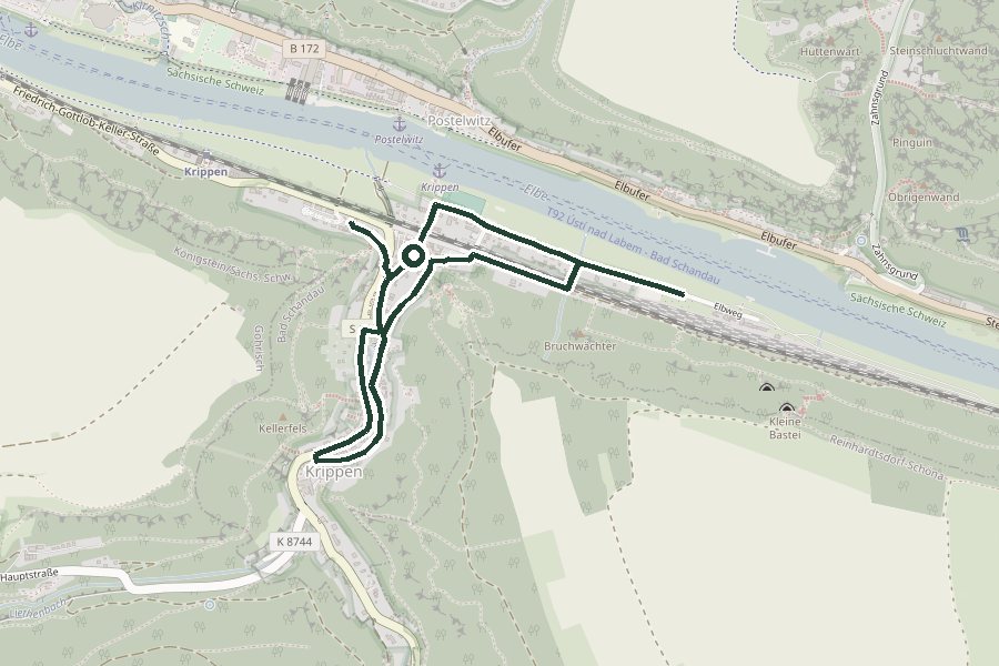 Streckenverlauf der Tour Sonnenuhrenweg auf der Karte